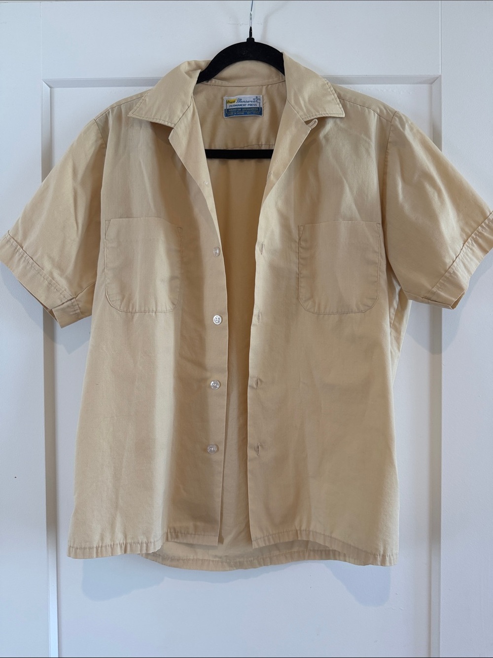 Vintage Short-Sleeve Button-Up Shirt